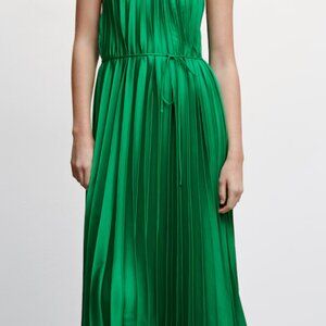 Mango Elegant Green Halter Dress